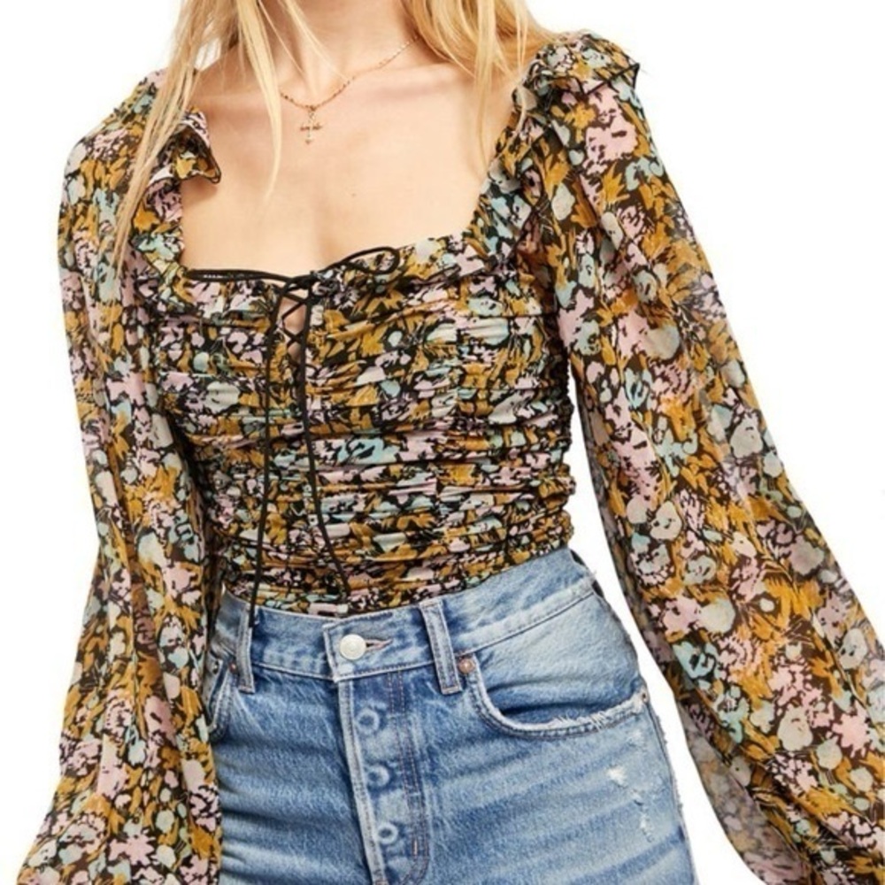 Free People Mabel Printed Blouse‎
